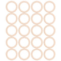 20Pcs Wood Baby Natural Teething Rings DIY Jewelry Circle Pendant Craft Making Accessory70mm