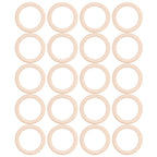 20Pcs Wood Baby Natural Teething Rings DIY Jewelry Circle Pendant Craft Making Accessory70mm