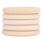 20Pcs Wood Baby Natural Teething Rings DIY Jewelry Circle Pendant Craft Making Accessory70mm