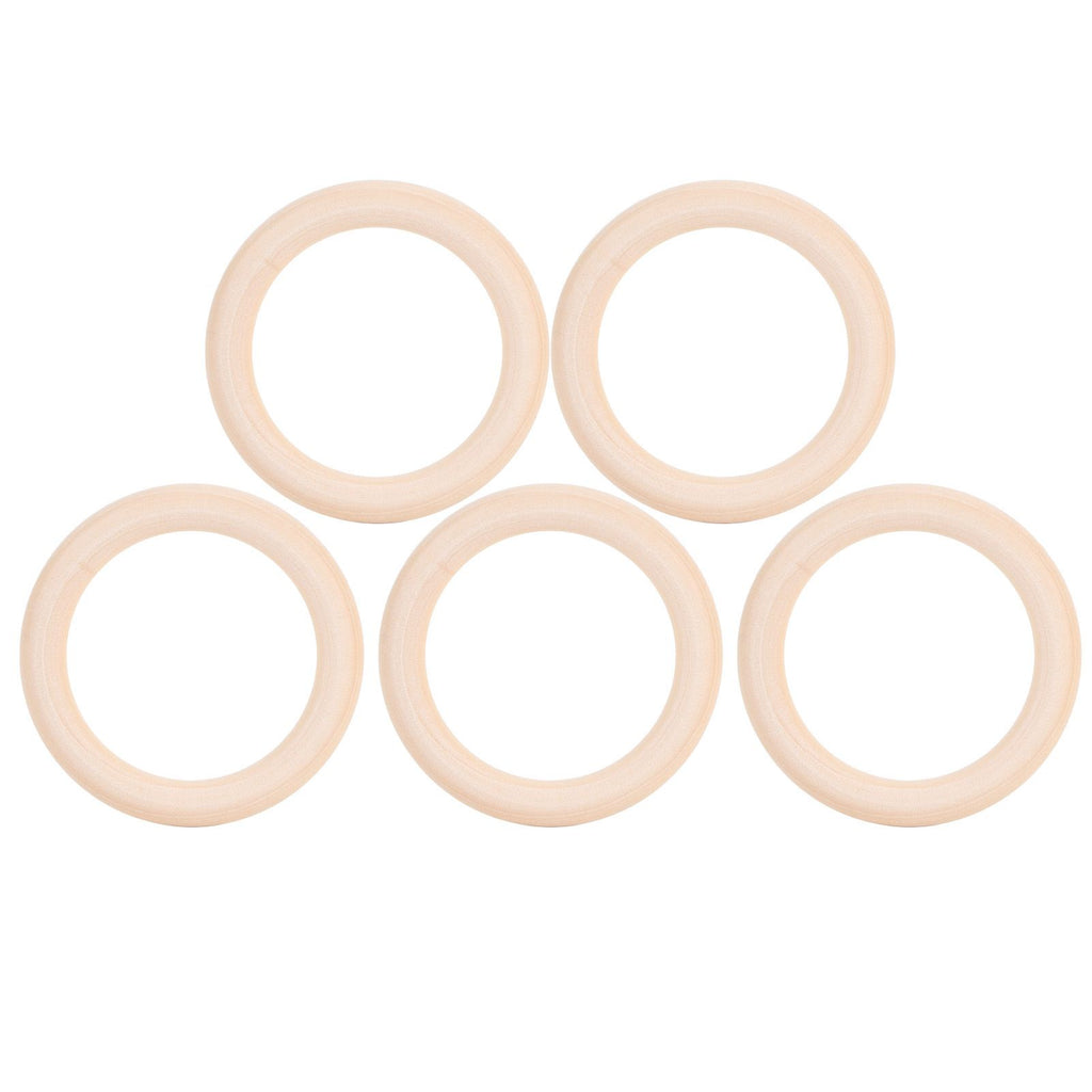 20Pcs Wood Baby Natural Teething Rings DIY Jewelry Circle Pendant Craft Making Accessory70mm