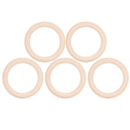 20Pcs Wood Baby Natural Teething Rings DIY Jewelry Circle Pendant Craft Making Accessory70mm