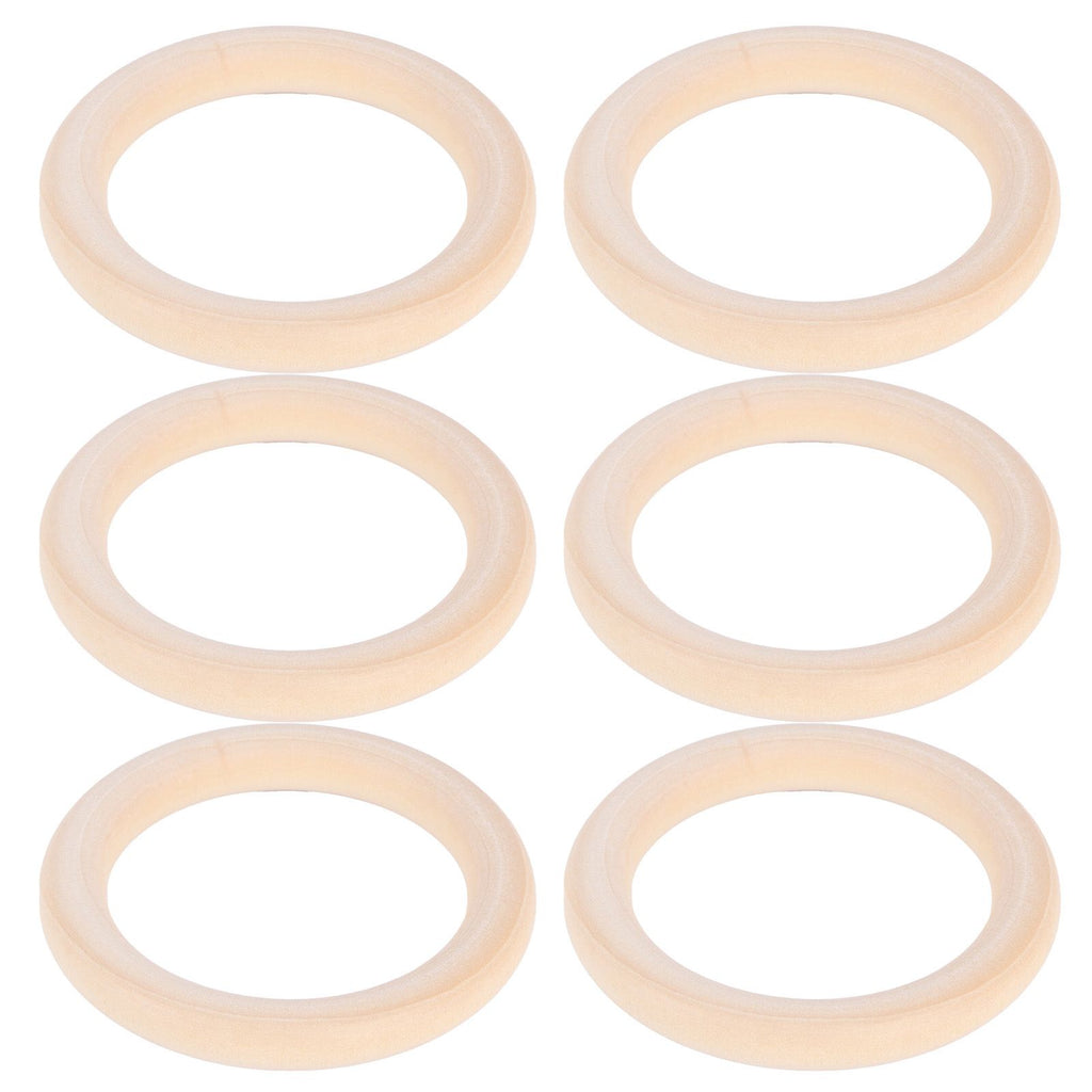 20Pcs Wood Baby Natural Teething Rings DIY Jewelry Circle Pendant Craft Making Accessory70mm