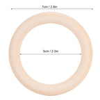 20Pcs Wood Baby Natural Teething Rings DIY Jewelry Circle Pendant Craft Making Accessory70mm