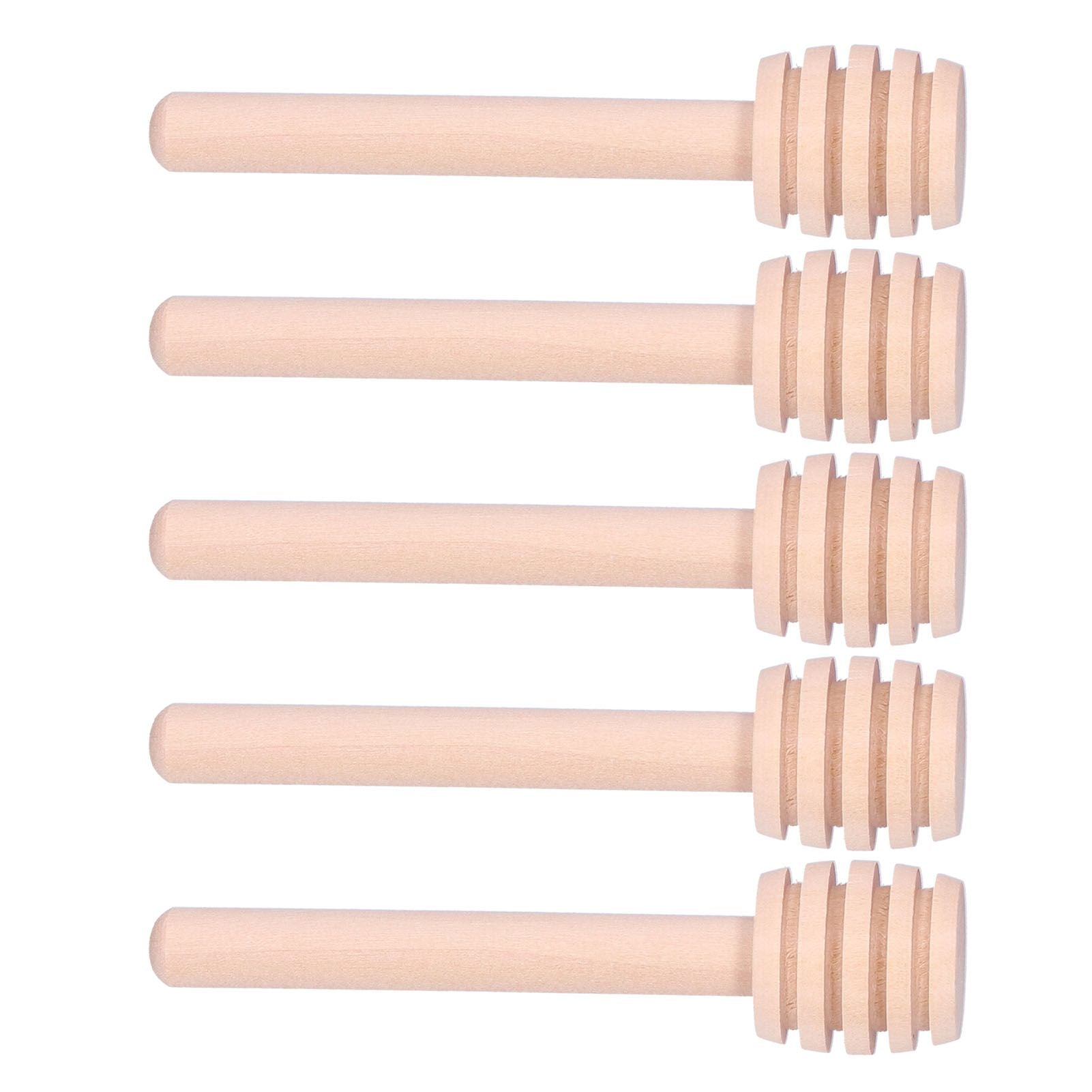 50PCS 8CM Wood Honey Dipper Sticks Honey Stirrer Dispensing Wand for Wedding Party Favors