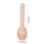 50PCS 8CM Wood Honey Dipper Sticks Honey Stirrer Dispensing Wand for Wedding Party Favors