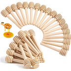 50PCS 8CM Wood Honey Dipper Sticks Honey Stirrer Dispensing Wand for Wedding Party Favors