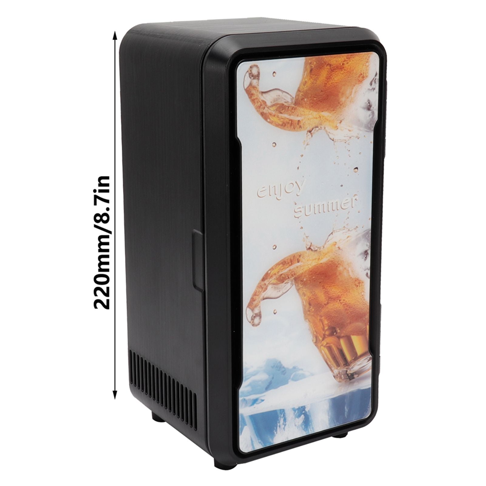 Mini Refrigerator USB Rapid Cooling Electric Fridge Cooler Warmer for Cosmetics DrinksBlack 18W