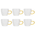 6Pcs Heat Resistant Glass Cup Tea Cup with Handle Tea Set Accessories for Home Tea House