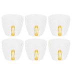 6Pcs Heat Resistant Glass Cup Tea Cup with Handle Tea Set Accessories for Home Tea House