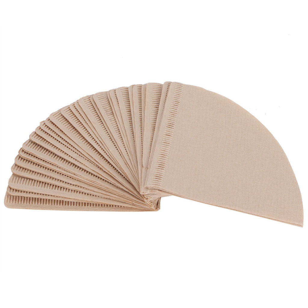 100Pcs Coffee Filter Paper Cone Shaped Disposable Coffer Filters Accessory 14x10cm