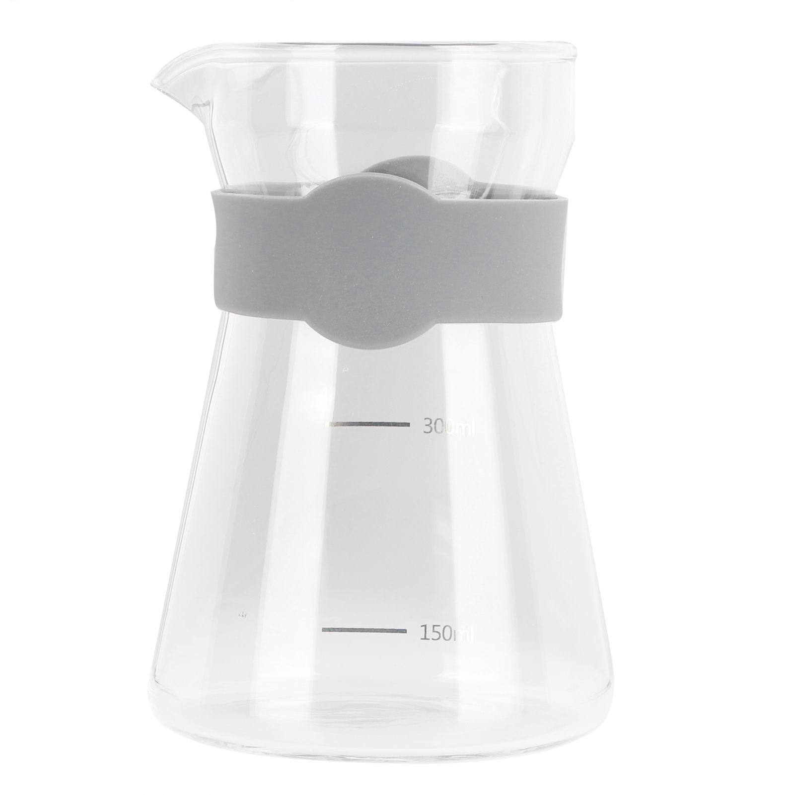 Home Coffee Pot High Borosilicate Glass Pour Over Coffee Maker Kettle with Scales(Transparent )