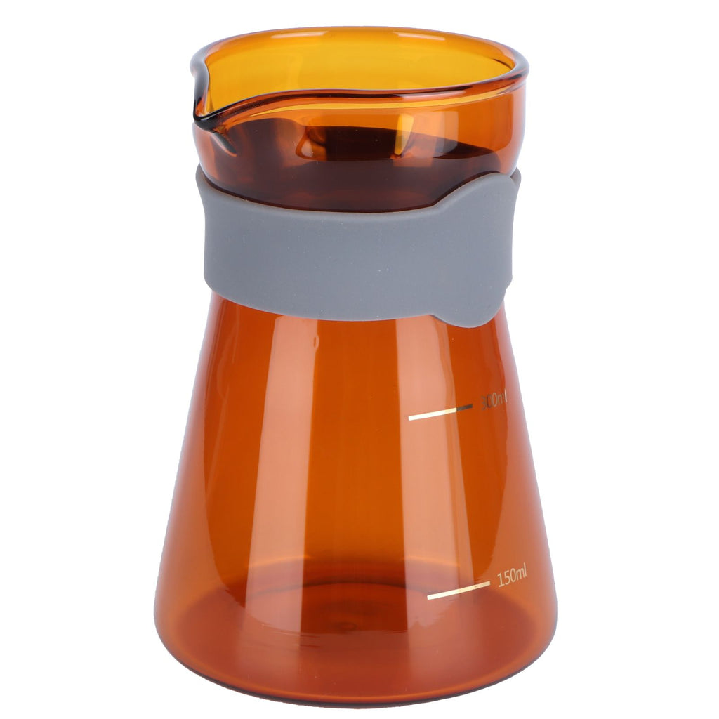 Home Coffee Pot High Borosilicate Glass Pour Over Coffee Maker Kettle with Scales(Brown )