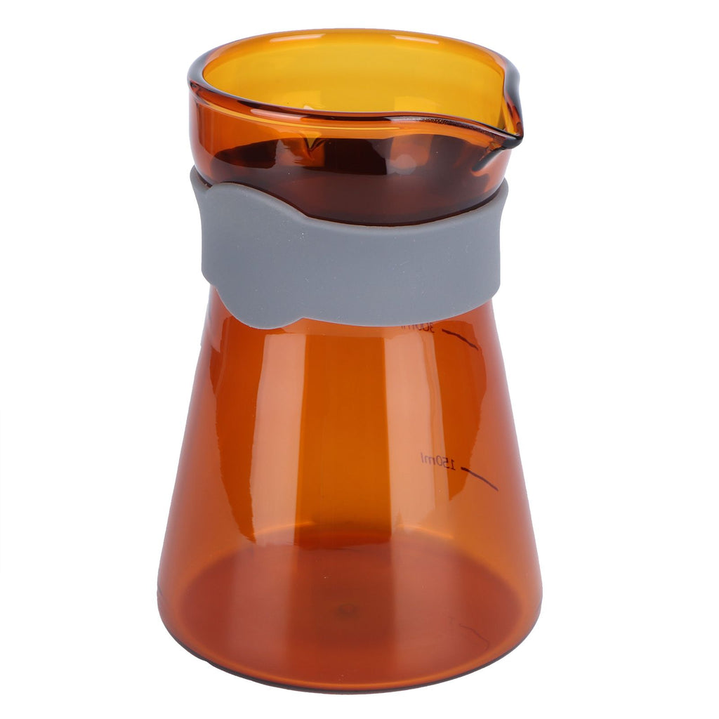 Home Coffee Pot High Borosilicate Glass Pour Over Coffee Maker Kettle with Scales(Brown )