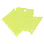 3PCS/Set Cake Cream Scraper Pasty Cutters Scraper Irregular Teeth Edge DIY SmootherGreen
