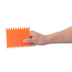 3PCS/Set Cake Cream Scraper Pasty Cutters Scraper Irregular Teeth Edge DIY SmootherOrange