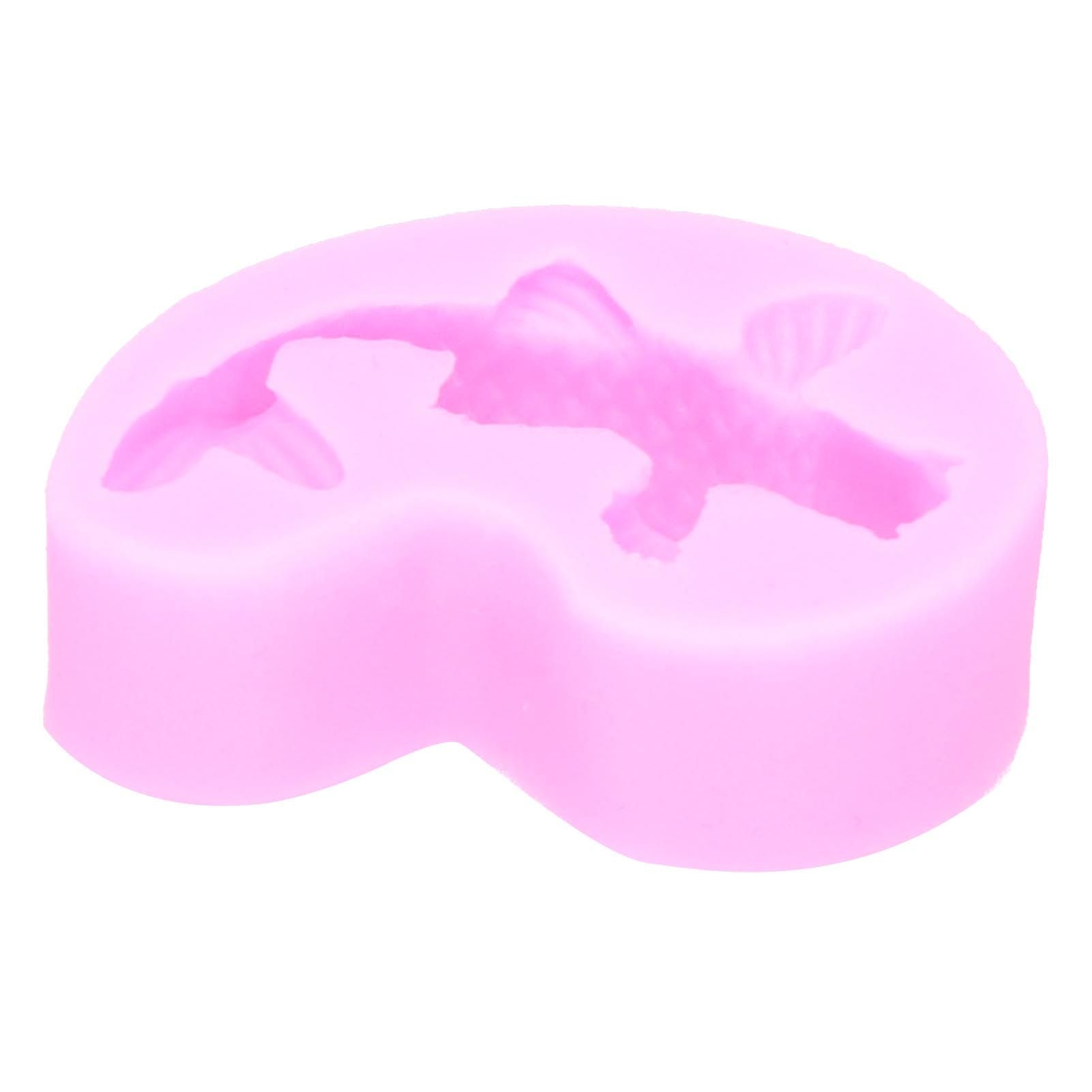 Goldfish Shape Mold DIY Liquid Silicone Fondant Mold Cake Chocolate Decoration MoldPink
