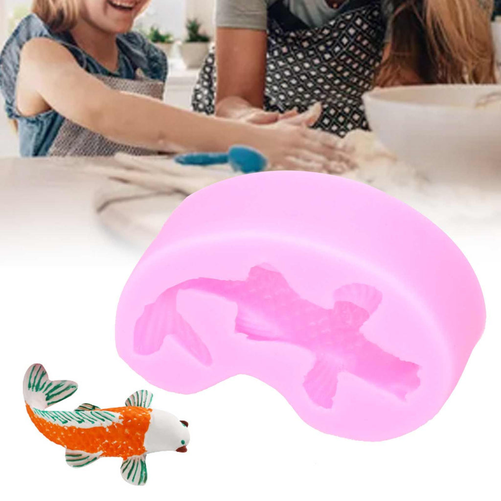 Goldfish Shape Mold DIY Liquid Silicone Fondant Mold Cake Chocolate Decoration MoldPink