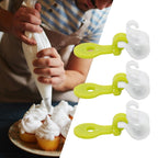 3Pcs Pastry Bag Clips Reusable Icing Bag Tie Buckles Fondant Cake Decorating Tool