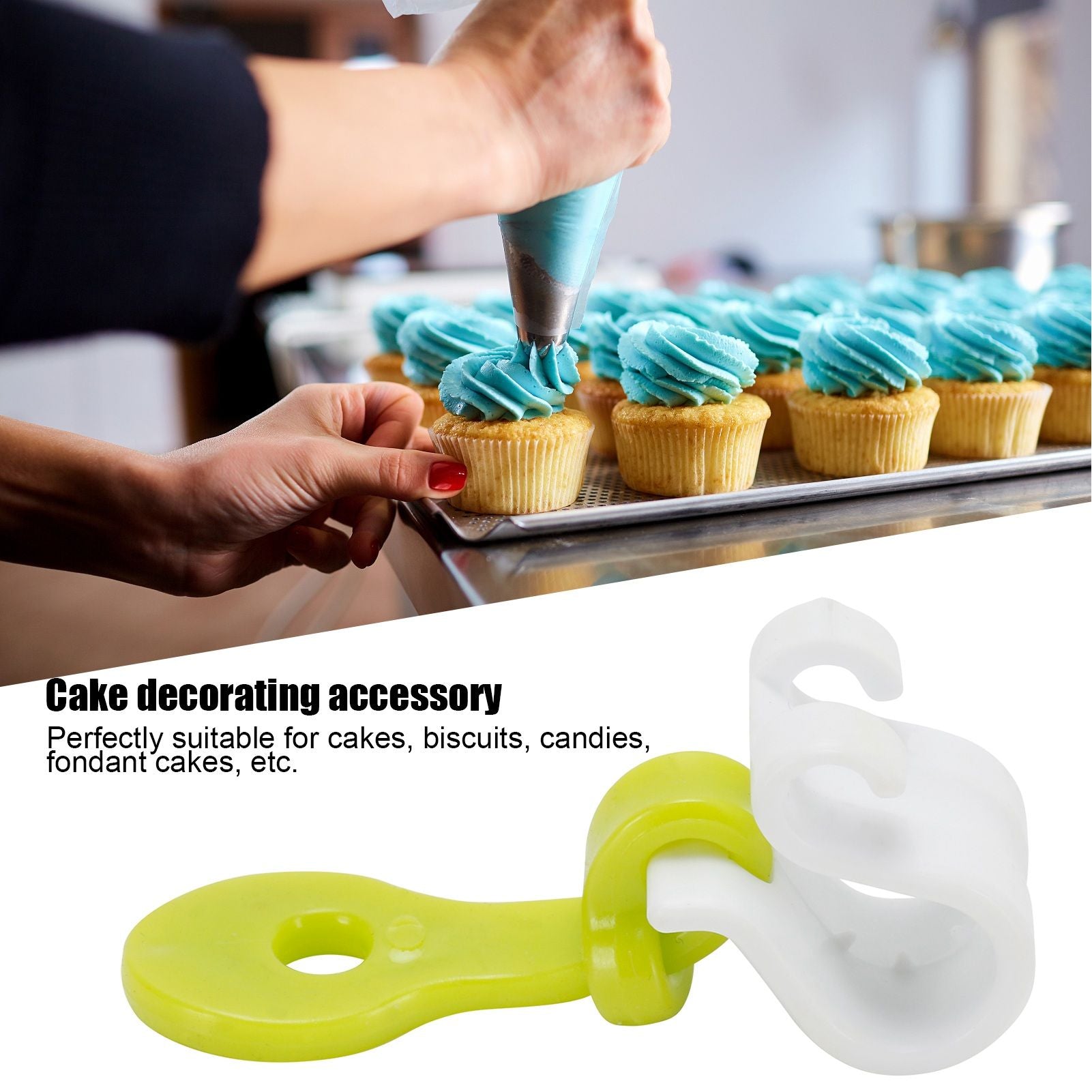 3Pcs Pastry Bag Clips Reusable Icing Bag Tie Buckles Fondant Cake Decorating Tool
