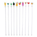10PCS Cute Acrylic Cocktail Stirrer Stirring Mixing Sticks Cocktail Drink Mixer Bar SuppliesS