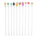 10PCS Cute Acrylic Cocktail Stirrer Stirring Mixing Sticks Cocktail Drink Mixer Bar SuppliesS