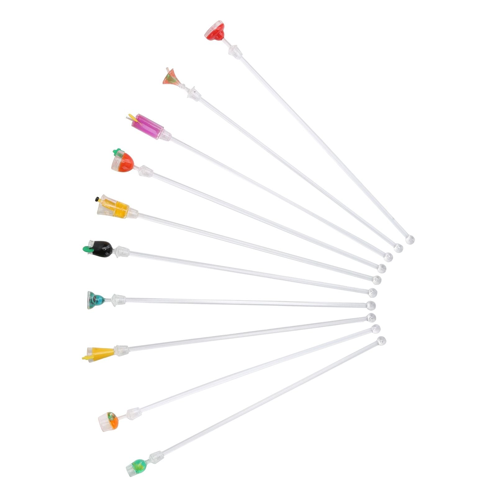10PCS Cute Acrylic Cocktail Stirrer Stirring Mixing Sticks Cocktail Drink Mixer Bar SuppliesS