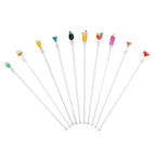 10PCS Cute Acrylic Cocktail Stirrer Stirring Mixing Sticks Cocktail Drink Mixer Bar SuppliesS