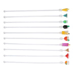 10PCS Cute Acrylic Cocktail Stirrer Stirring Mixing Sticks Cocktail Drink Mixer Bar SuppliesS