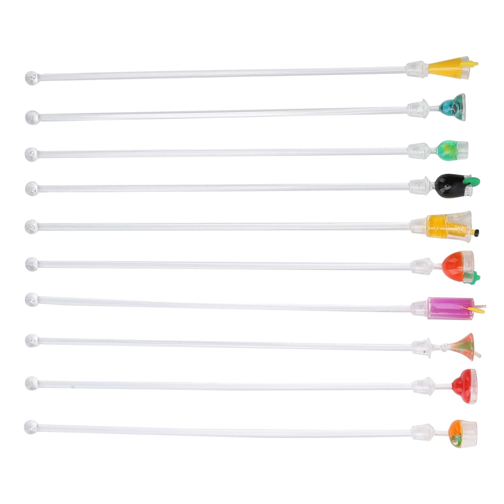 10PCS Cute Acrylic Cocktail Stirrer Stirring Mixing Sticks Cocktail Drink Mixer Bar SuppliesS