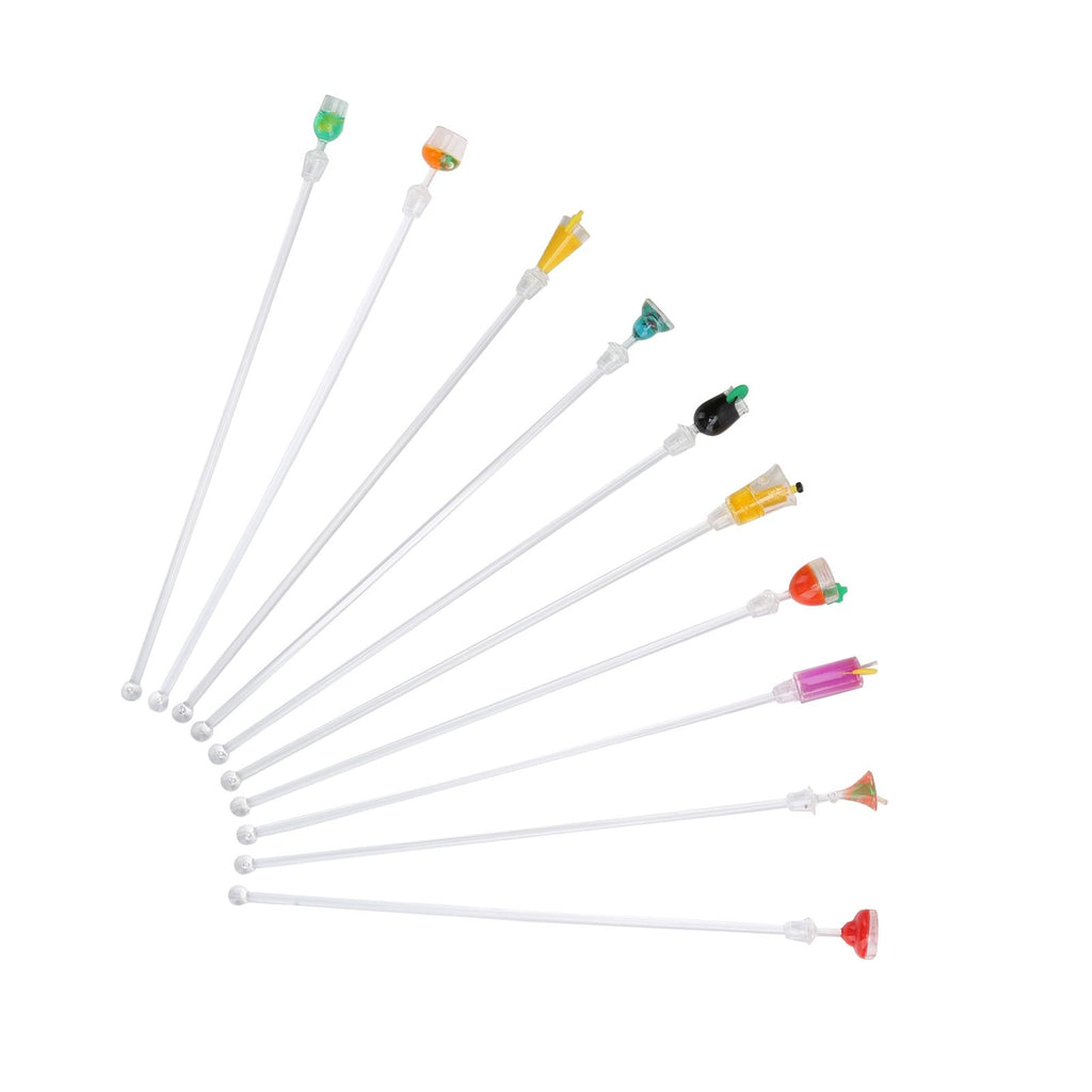 10PCS Cute Acrylic Cocktail Stirrer Stirring Mixing Sticks Cocktail Drink Mixer Bar SuppliesS