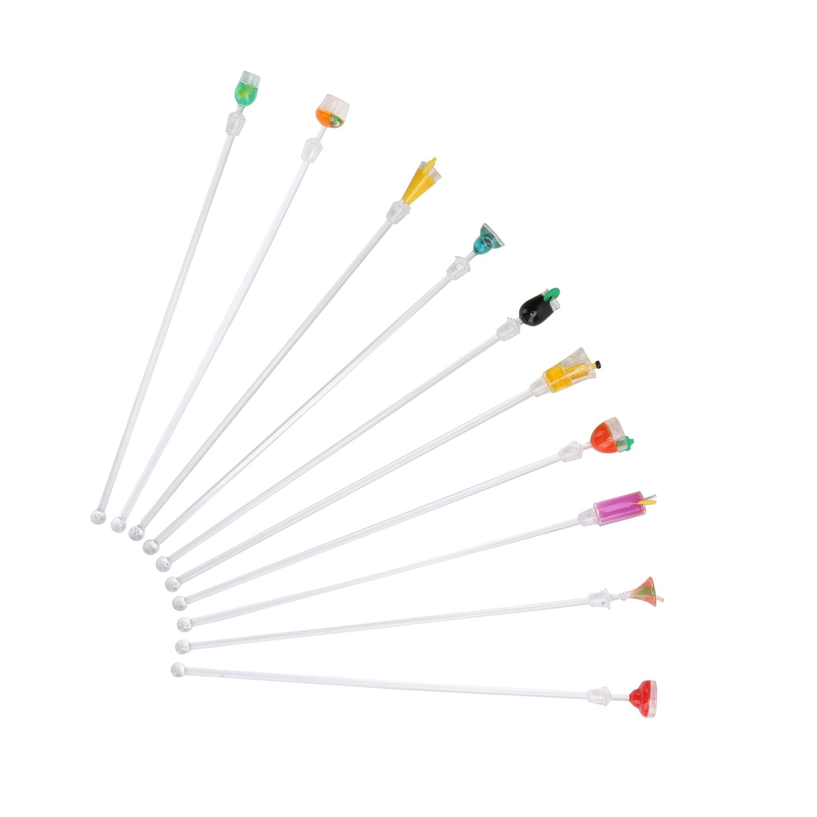 10PCS Cute Acrylic Cocktail Stirrer Stirring Mixing Sticks Cocktail Drink Mixer Bar SuppliesS