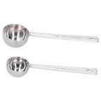 2Pcs 304 Stainless Steel Measuring Spoon with Long Handle Measuring Scoop for Milk Powder Tools