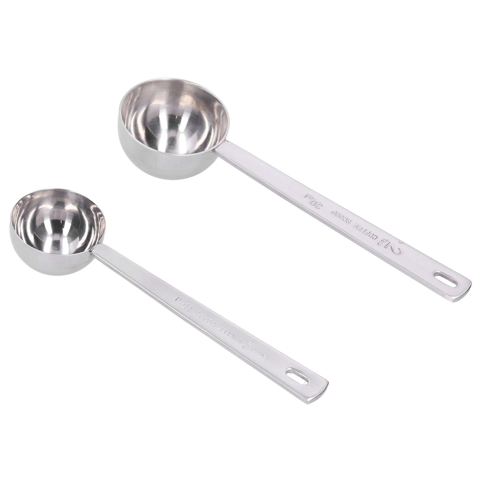 2Pcs 304 Stainless Steel Measuring Spoon with Long Handle Measuring Scoop for Milk Powder Tools