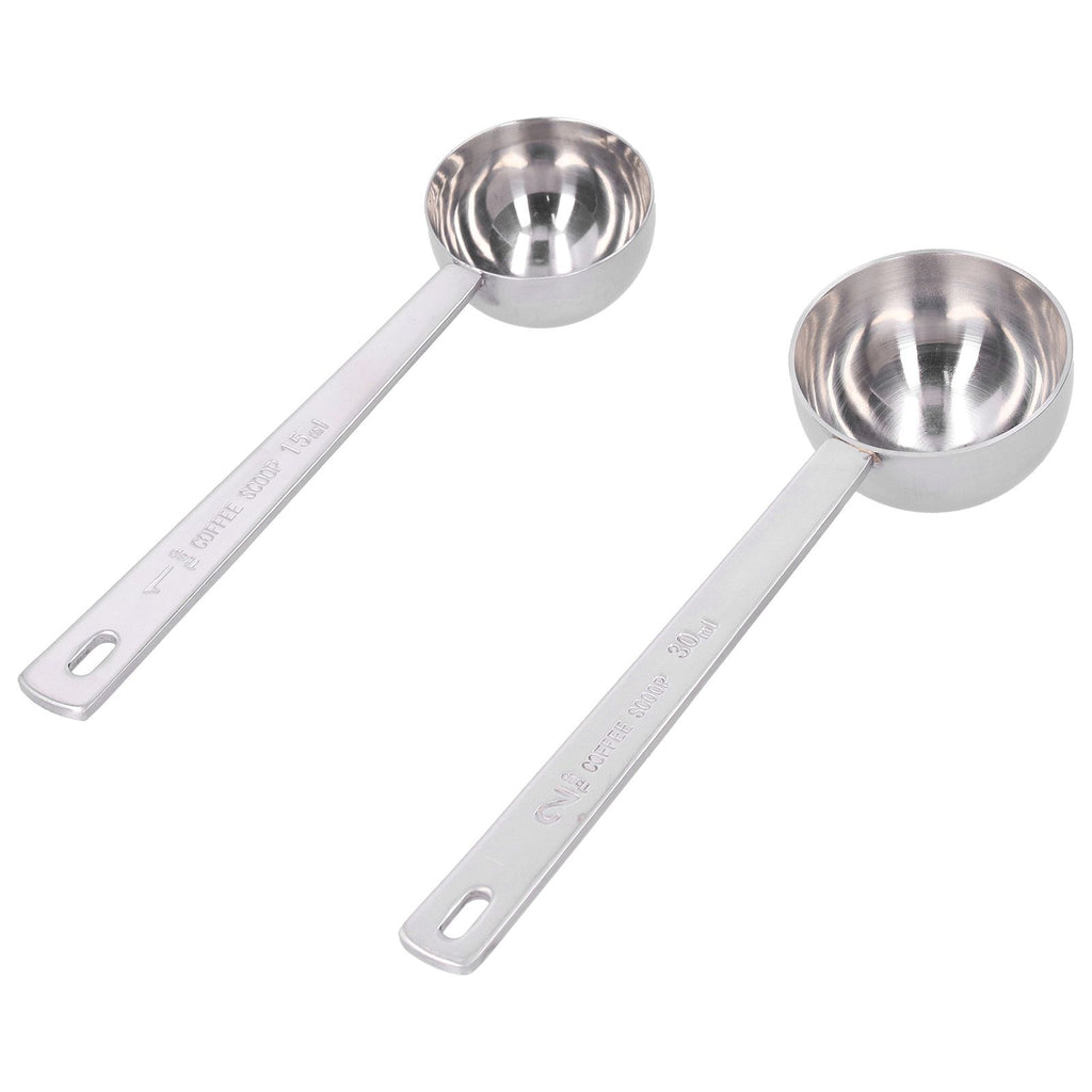 2Pcs 304 Stainless Steel Measuring Spoon with Long Handle Measuring Scoop for Milk Powder Tools