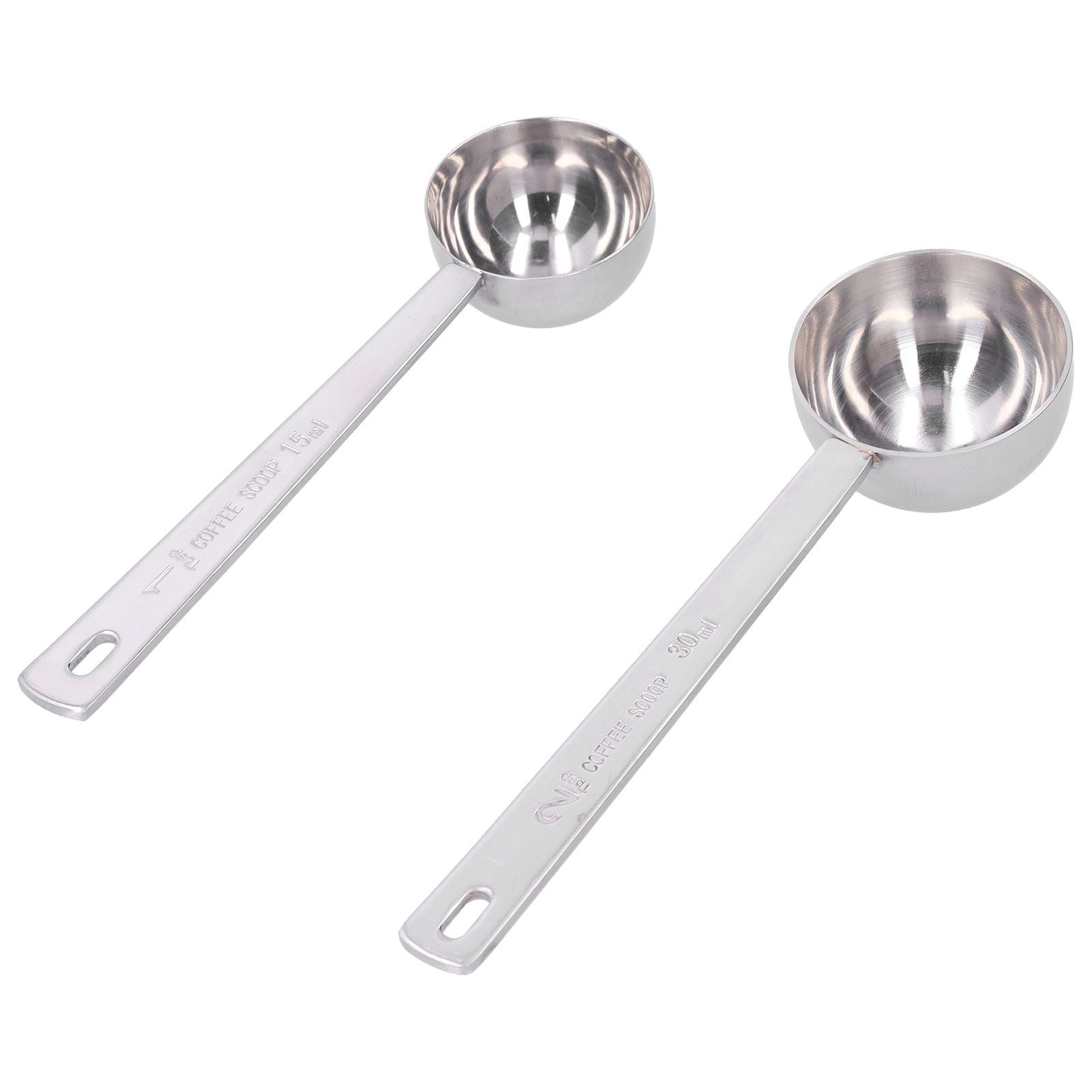 2Pcs 304 Stainless Steel Measuring Spoon with Long Handle Measuring Scoop for Milk Powder Tools