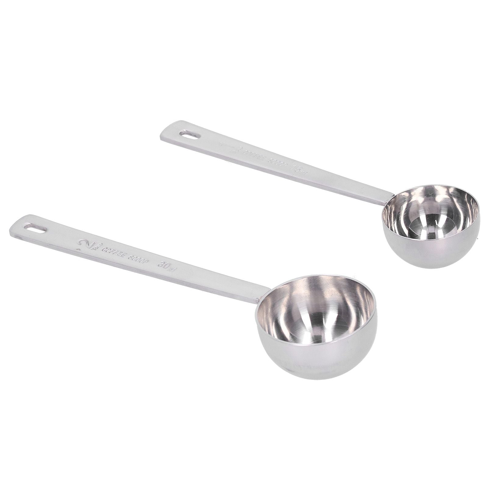 2Pcs 304 Stainless Steel Measuring Spoon with Long Handle Measuring Scoop for Milk Powder Tools
