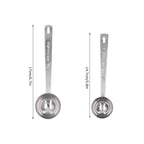 2Pcs 304 Stainless Steel Measuring Spoon with Long Handle Measuring Scoop for Milk Powder Tools