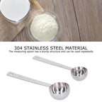 2Pcs 304 Stainless Steel Measuring Spoon with Long Handle Measuring Scoop for Milk Powder Tools
