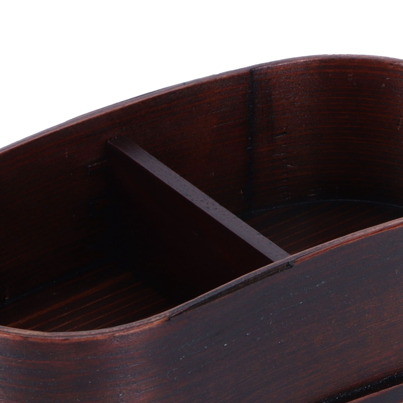 Portable Lunch Box Set Japanese Wooden Food Storage Container for Home Picnic 17x9cmPainted