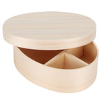17.5x13.5cm Lunch Box Wooden Bento Box Portable Food Container for Students WorkerWood Color