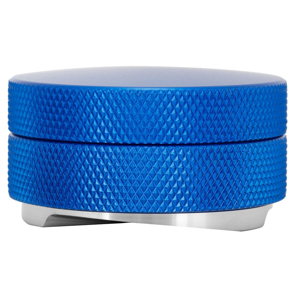 Stainless Steel Coffee Distributor Tamper Coffee Powder Press Hammer Height AdjustableBlue 3 Angled Slopes 58mm