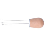 Needle Type Coffee Powder Distributor Wood Handle Coffee Stirrer Distribution Tool(Silver Cover Beech )