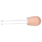 Needle Type Coffee Powder Distributor Wood Handle Coffee Stirrer Distribution Tool(Silver Cover Beech )