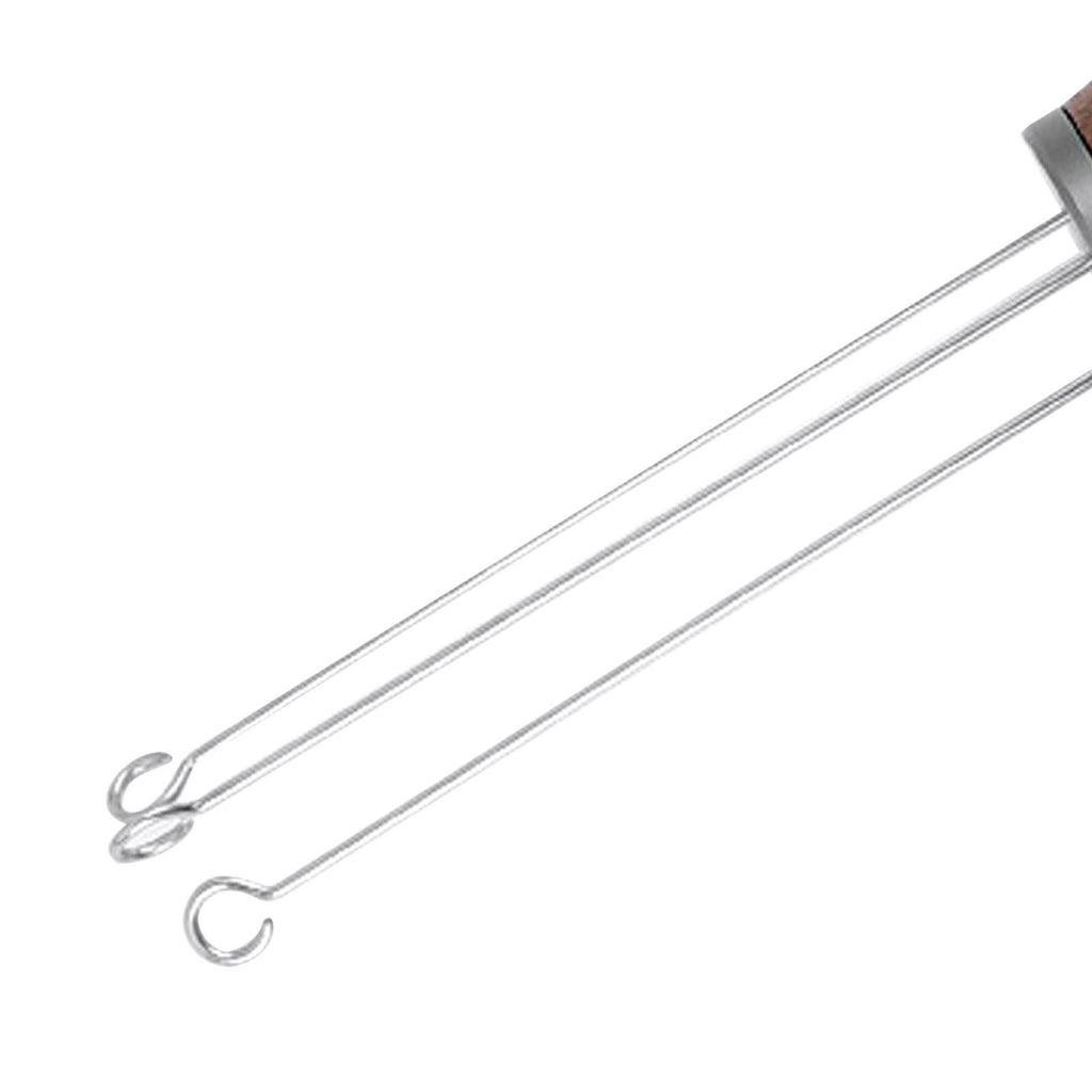 Needle Type Coffee Powder Distributor Wood Handle Coffee Stirrer Distribution Tool(Couvercle argenté noyer )