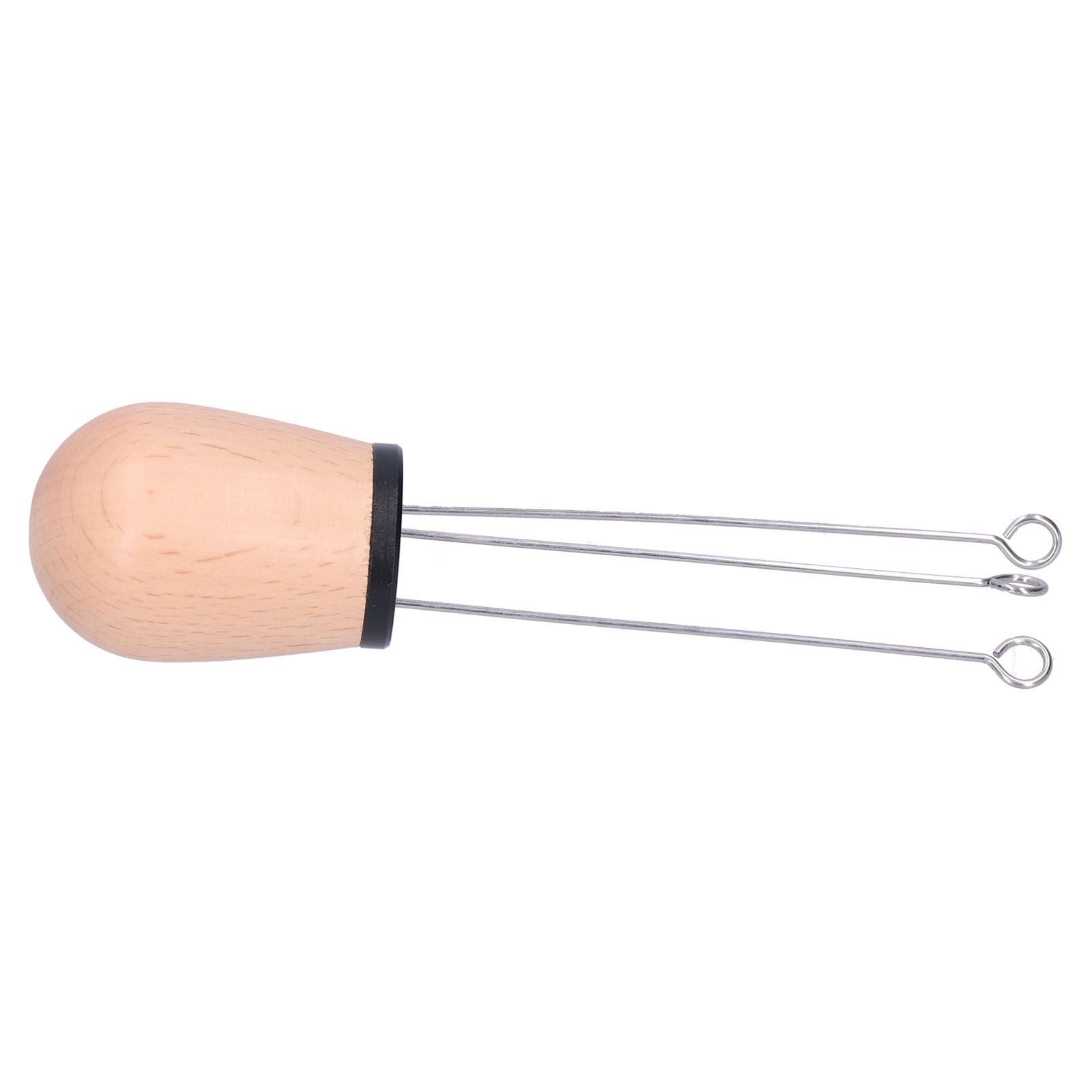Needle Type Coffee Powder Distributor Wood Handle Coffee Stirrer Distribution Tool(Couverture noire hêtre )