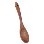 Teak Wood Tableware Food Grade Wooden Kitchen Restaurant Dining Tableware for SaladSpoon