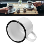 8cm 350ml Enamel Cup Environmentally Friendly Thickened Water Cup for Coffee Wine Water SuppliesWhite