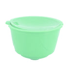 Coffee Capsule Set Stainless Steel Coffee Filter Cup for DOLCE GUSTO Coffee Machine(Green 10 Capsules1 Spoon 1 Brush)