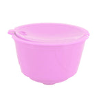 Reusable Capsules Set Refillable Coffee Filter Cup Pod for DOLCE GUSTO Coffee Machine(Purple 3 Capsules1 Spoon 1 Brush)