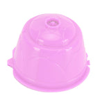Reusable Capsules Set Refillable Coffee Filter Cup Pod for DOLCE GUSTO Coffee Machine(Purple 10 Capsules1 Spoon 1 Brush)